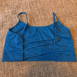 Garage Blue Strappy Crop Top